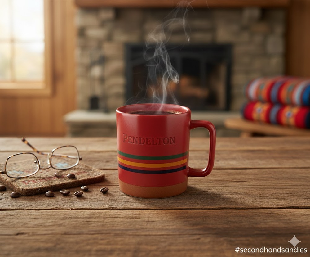 Pendleton National Park Series Red Ceramic Mug - Rainier Stripe